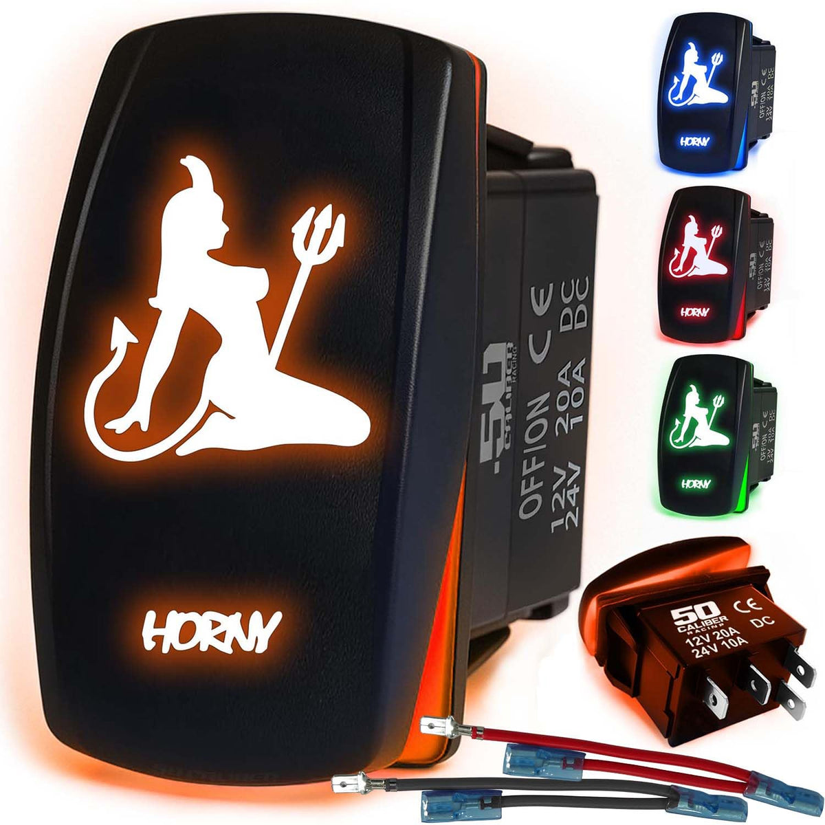 50 Caliber Racing Illuminated rocker switch UTV accessories rocker switch