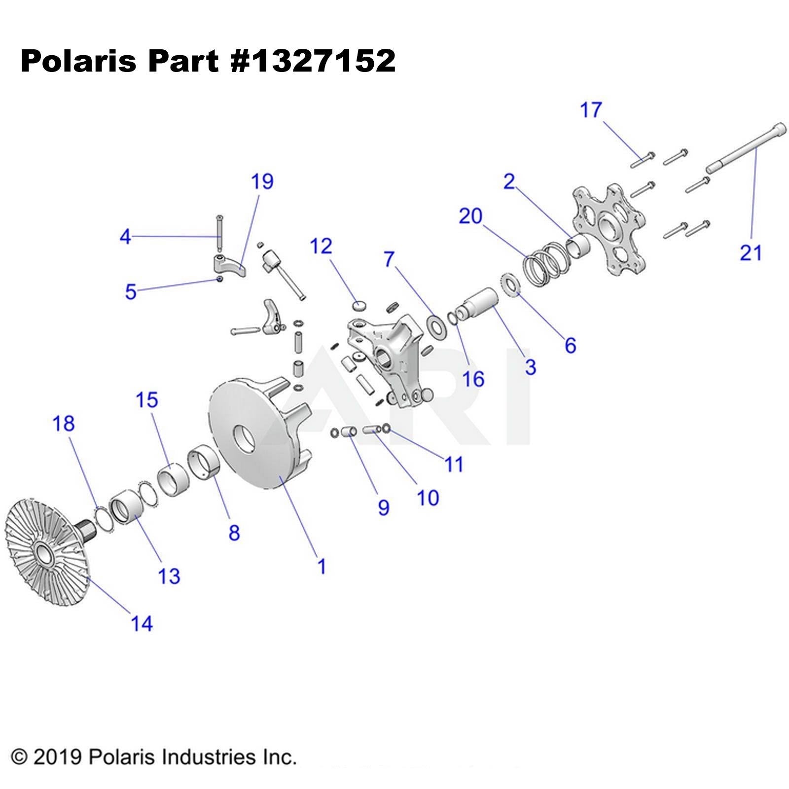 OEM Polaris Primary Clutch 1327152 RZR XP Turbo, Turbo S 2021 ONLY