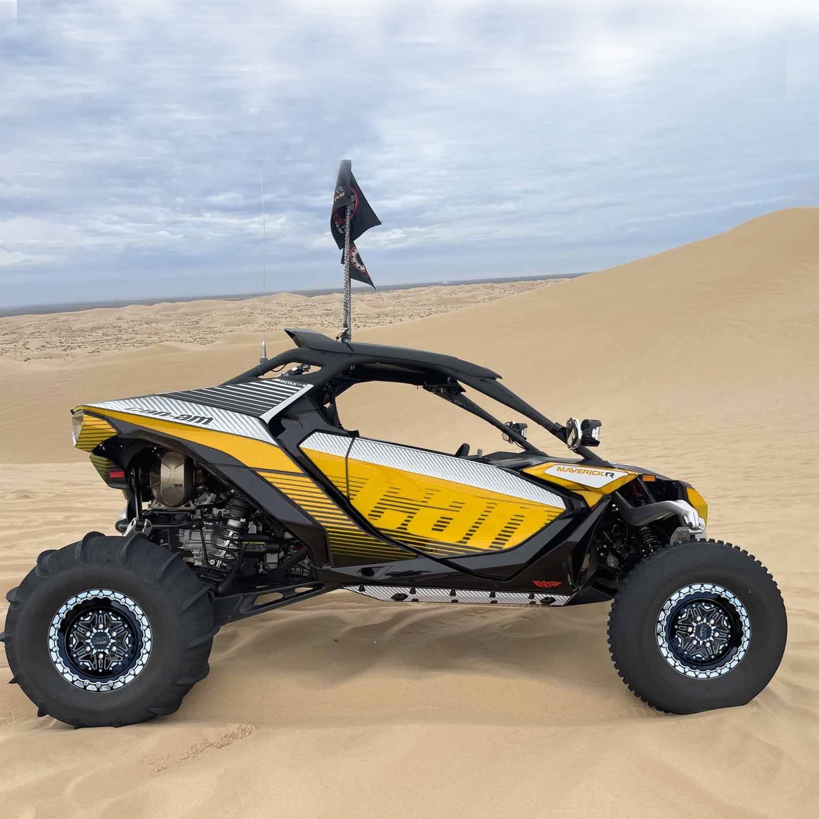 3 piece billet aluminum beadlock wheels for Cam-am Maverick R 6 lug