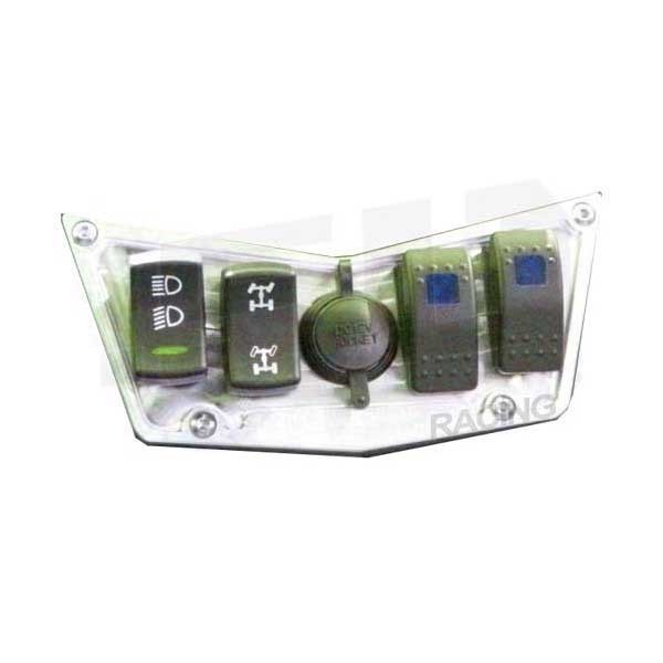 4 Switch Dash Panel Machined Finish – 50 Caliber Racing