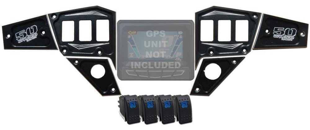 RZR Dash Panel Digital GPS 6 piece with switches – 50 Caliber Racing