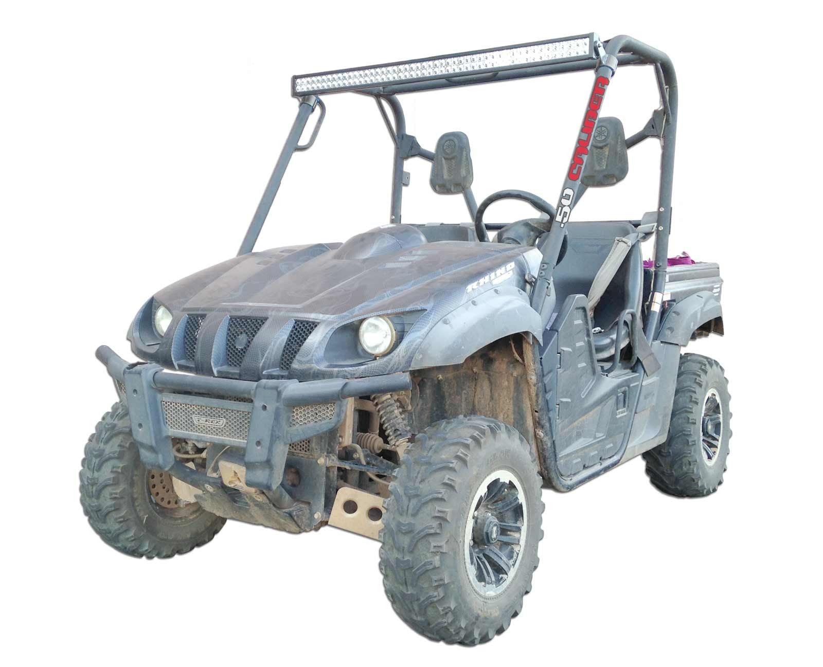 Yamaha Rhino 50 Inch Straight LED Light Bar Bracket Combo