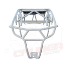 RZR4 white roll cage 4 inch lower rear view