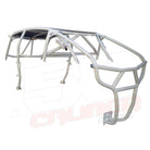 RZR 4 white radius cage 4 inch lower rear angle view