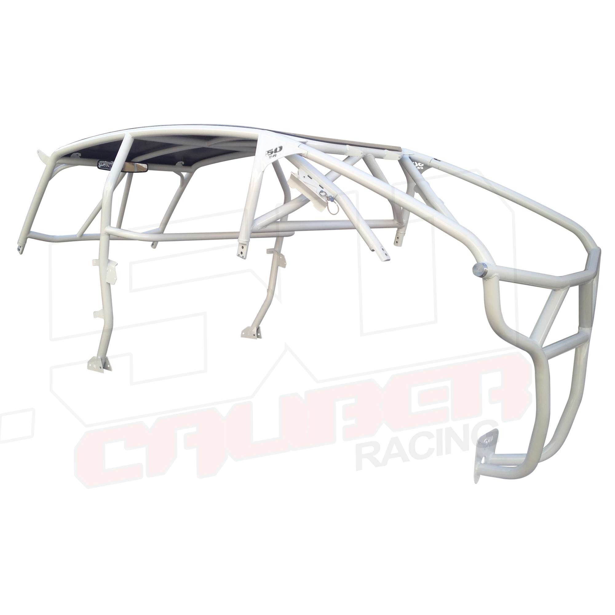 xp4 white radius cage 4 inch lower rear angle view