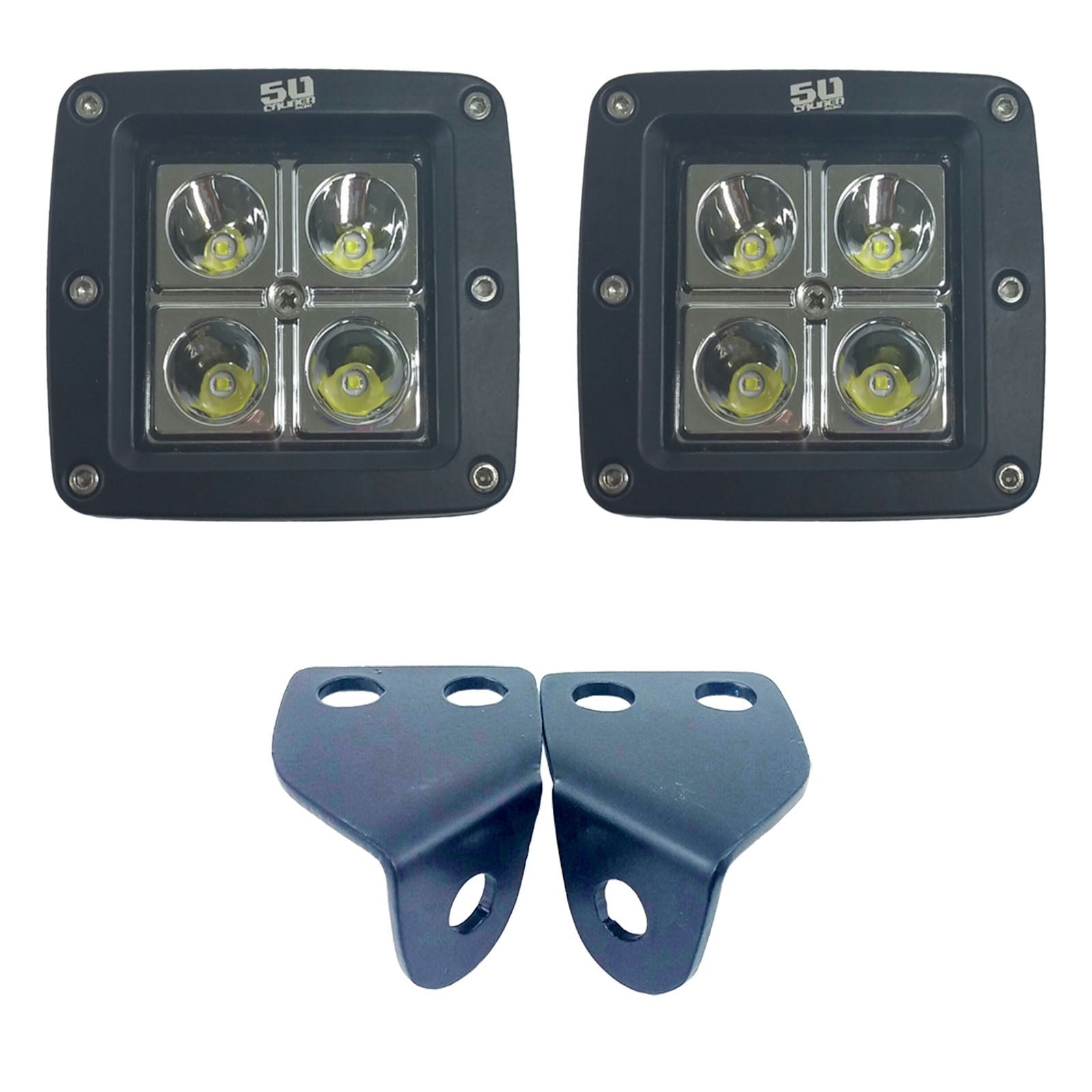 A-Pillar Pod Light Mount Brackets for Polaris RZR