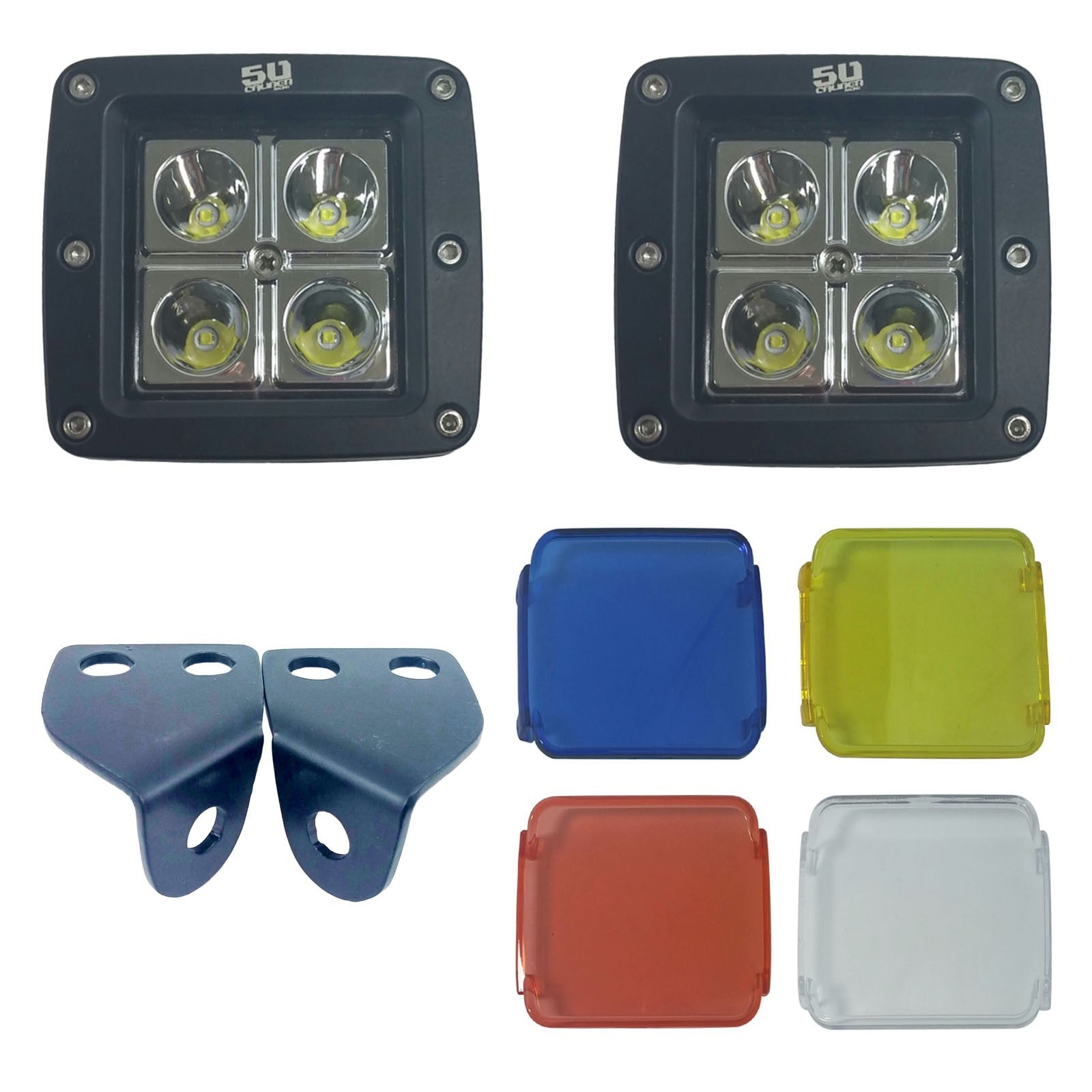 A-Pillar Pod Light Mount Brackets for Polaris RZR