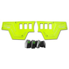 3 piece XP1000 Custom Billet Aluminum Dash Panel upgrade with Lime Squeeze powder coat finish