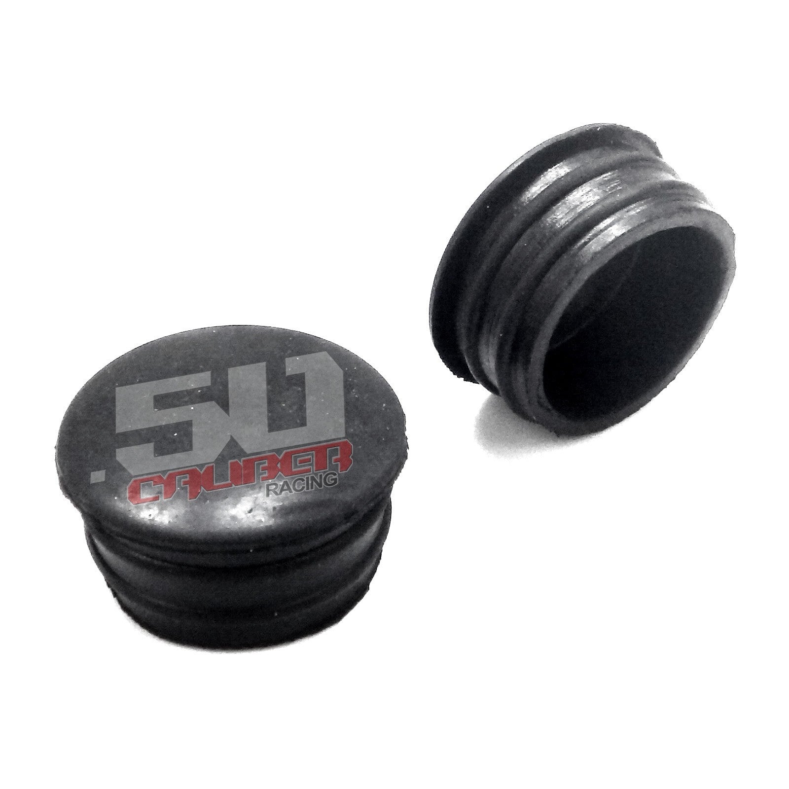 Black plastic rubber end caps