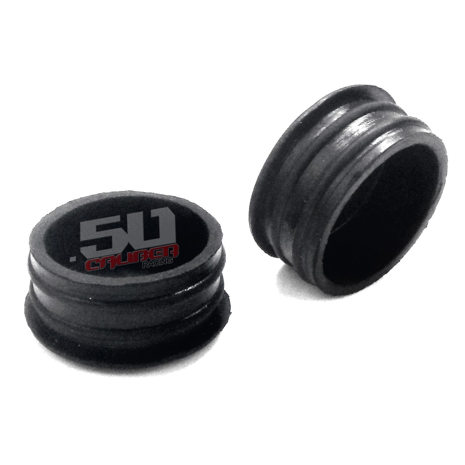 Black plastic end caps