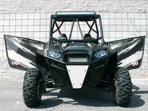 50 Cal RZR Doors White on Black
