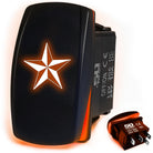 50 Caliber Racing Nautical Star Rocker Switch - Orange
