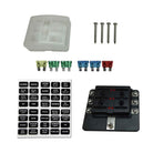 6 Way 12V Circuit Fuse Block - LED Indicators - Ring Terminals