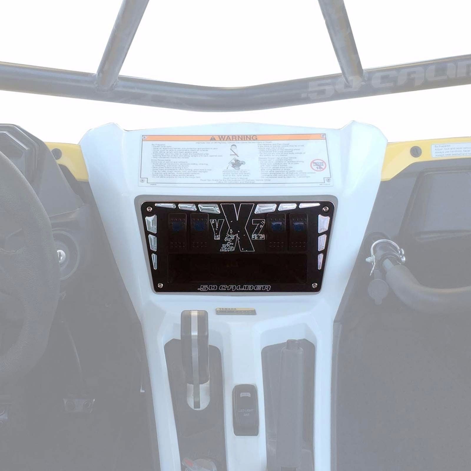 YXZ 1000R Custom CNC 4 Switch Dash Panel – 50 Caliber Racing