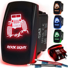 50 Caliber Racing Rock Lights Jeep Rocker Switch - Red