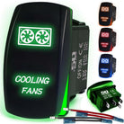 50 Caliber Racing Cooling Fans Rocker Switch - Green