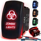 50 Caliber Racing Zombie Lights Rocker Switch - Red
