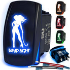 50 Caliber Racing Whip Light Rocker Switch - Blue