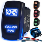 50 Caliber Racing Cooling Fans Rocker Switch - Blue