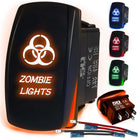 50 Caliber Racing Zombie Lights Rocker Switch - Orange