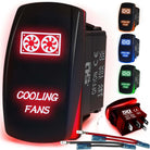 50 Caliber Racing Cooling Fans Rocker Switch - Red