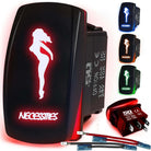 50 Caliber Racing Necessities Rocker Switch - Red