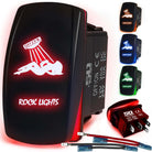 50 Caliber Racing Rock Lights Sexy Girl Rocker Switch - Red