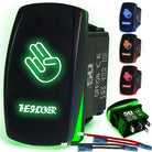 50 Caliber Racing Shocker Rocker Switch - Green