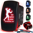50 Caliber Racing This Switch Strongman Rocker Switch - Red