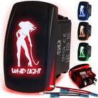 50 Caliber Racing Whip Light Rocker Switch - Red