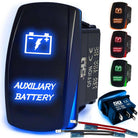 50 Caliber Racing Auxiliary Battery Rocker Switch - Blue