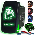 50 Caliber Racing Rock Lights Jeep Rocker Switch - Green