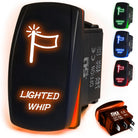 50 Caliber Racing Lighted Whip Rocker Switch - Orange