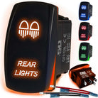 50 Caliber Racing Dual Rear Lights Rocker Switch - Orange