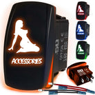50 Caliber Racing Accessories Rocker Switch - Orange