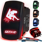 50 Caliber Racing Eject A Ho Rocker Switch - Red