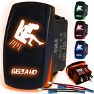 50 Caliber Racing Eject A Ho Rocker Switch - Orange