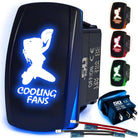 50 Caliber Racing Cooling Fans Sexy Rocker Switch - Blue