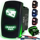 50 Caliber Racing Boom Box Rocker Switch - Green