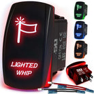 50 Caliber Racing Lighted Whip Rocker Switch - Red