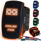 50 Caliber Racing Cooling Fans Rocker Switch - Orange