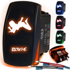 50 Caliber Racing Blow Me Rocker Switch - Orange