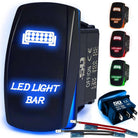 50 Caliber Racing LED Light Bar Rocker Switch - Blue