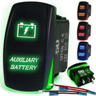 50 Caliber Racing Auxiliary Battery Rocker Switch - Green