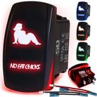 50 Caliber Racing No Fat Chicks Rocker Switch - Red