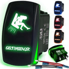 50 Caliber Racing Eject Passenger Rocker Switch - Green