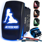 50 Caliber Racing Accessories Rocker Switch - Blue