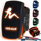 50 Caliber Racing Head Lights Rocker Switch - Orange