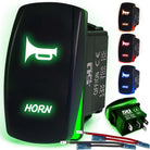 50 Caliber Racing Momentary Horn Rocker Switch - Green