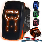 50 Caliber Racing Show Me Your... Rocker Switch - Orange